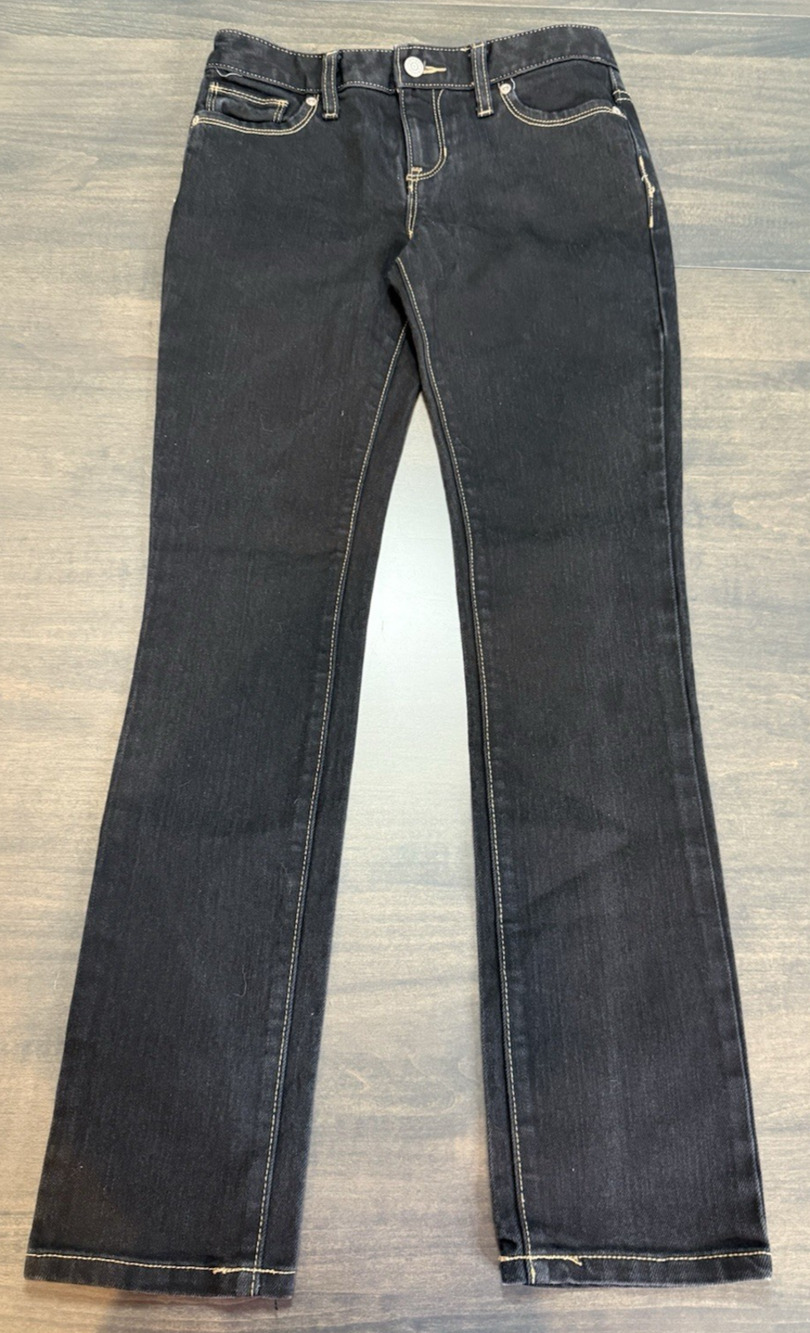 Old Navy Girls Jeans 12 Regular Youth Black Skinny Adjustable Denim Stretch Pant